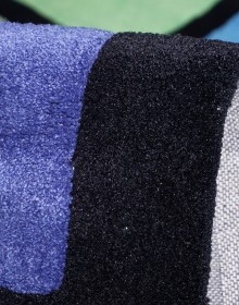 Акриловий килим FANTASIA 90819, Black/Blue - высокое качество по лучшей цене в Украине.